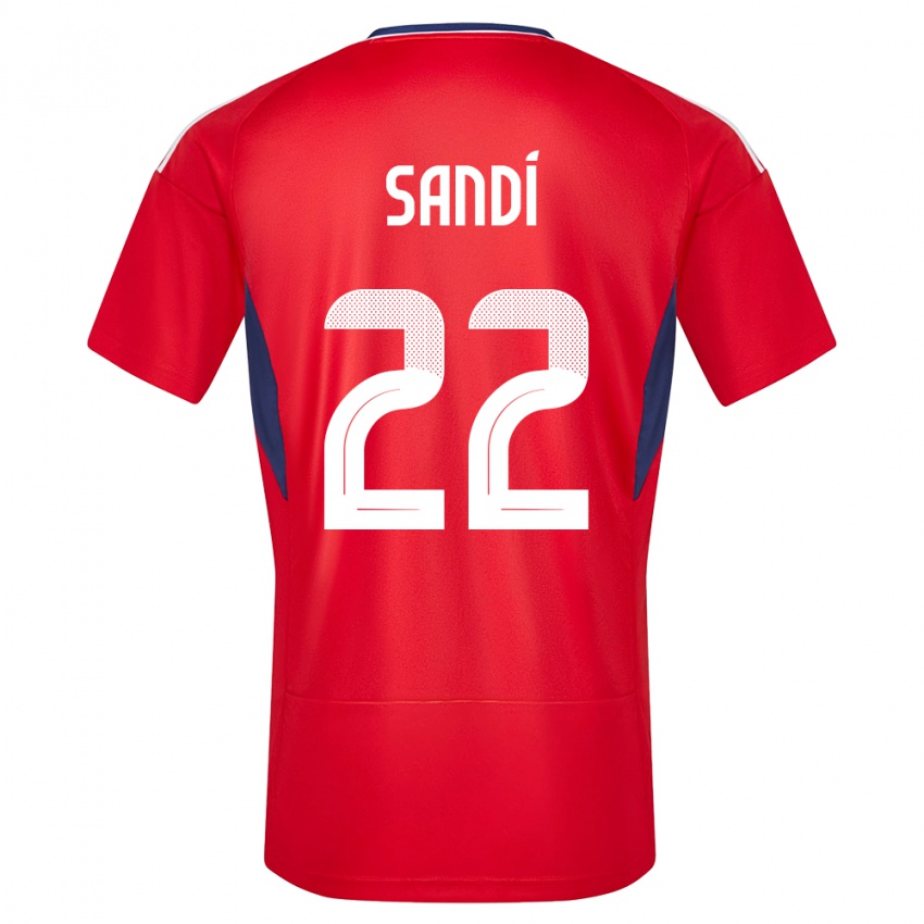 Mujer Camiseta Costa Rica Cristel Sandi #22 Rojo 1ª Equipación 24-26 La Camisa México