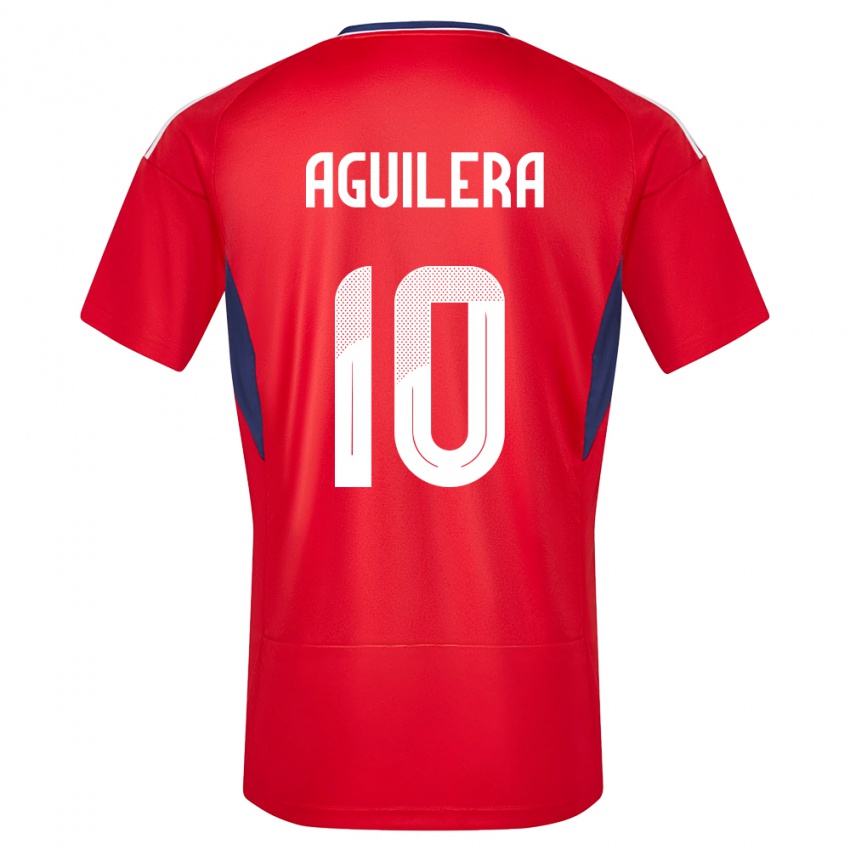 Mujer Camiseta Costa Rica Brandon Aguilera #10 Rojo 1ª Equipación 24-26 La Camisa México