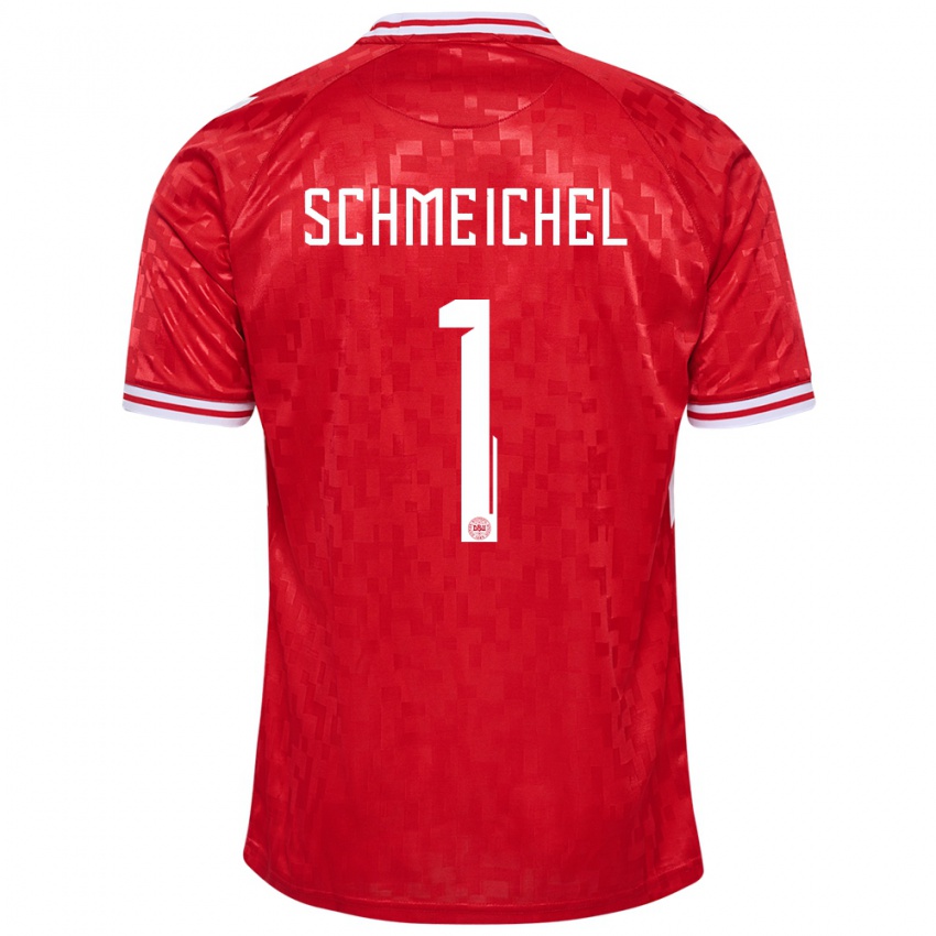 Mujer Camiseta Dinamarca Kasper Schmeichel #1 Rojo 1ª Equipación 24-26 La Camisa México