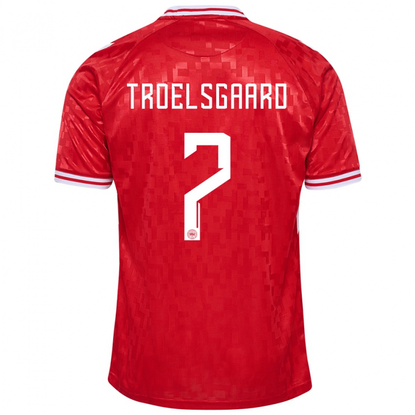 Mujer Camiseta Dinamarca Sanne Troelsgaard #7 Rojo 1ª Equipación 24-26 La Camisa México