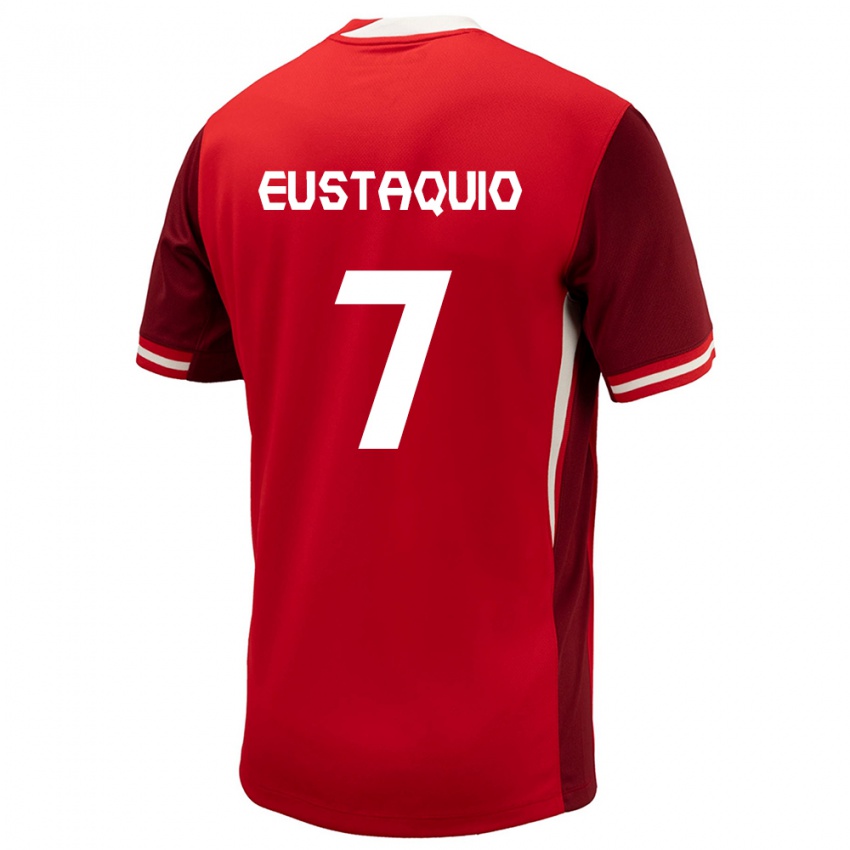 Mujer Camiseta Canadá Stephen Eustaquio #7 Rojo 1ª Equipación 24-26 La Camisa México