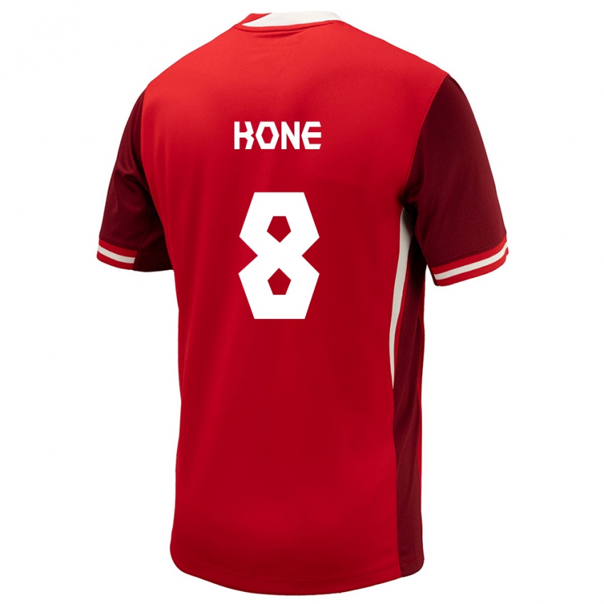 Mujer Camiseta Canadá Ismael Kone #8 Rojo 1ª Equipación 24-26 La Camisa México