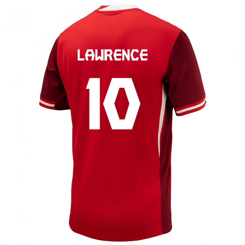 Mujer Camiseta Canadá Ashley Lawrence #10 Rojo 1ª Equipación 24-26 La Camisa México