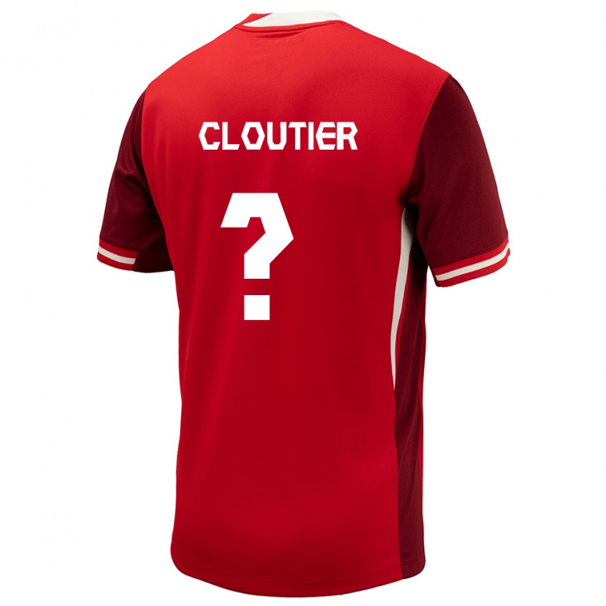 Mujer Camiseta Canadá Loic Cloutier #0 Rojo 1ª Equipación 24-26 La Camisa México