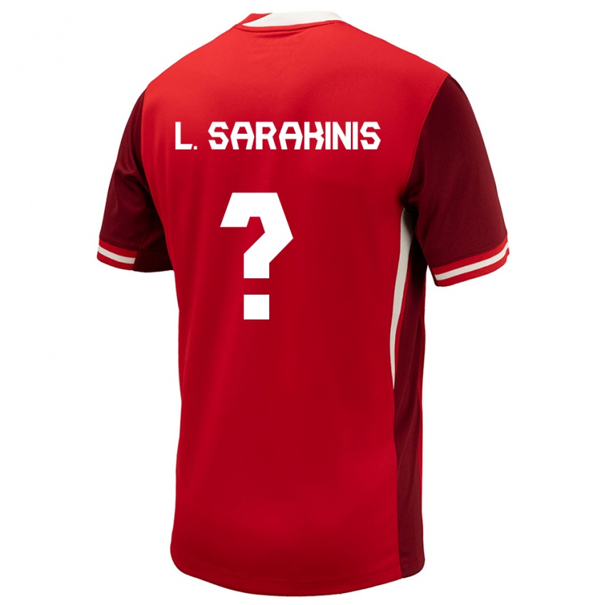 Mujer Camiseta Canadá Lucas Sarakinis #0 Rojo 1ª Equipación 24-26 La Camisa México