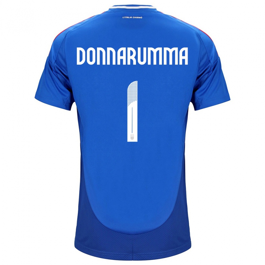Mujer Camiseta Italia Gianluigi Donnarumma #1 Azul 1ª Equipación 24-26 La Camisa México