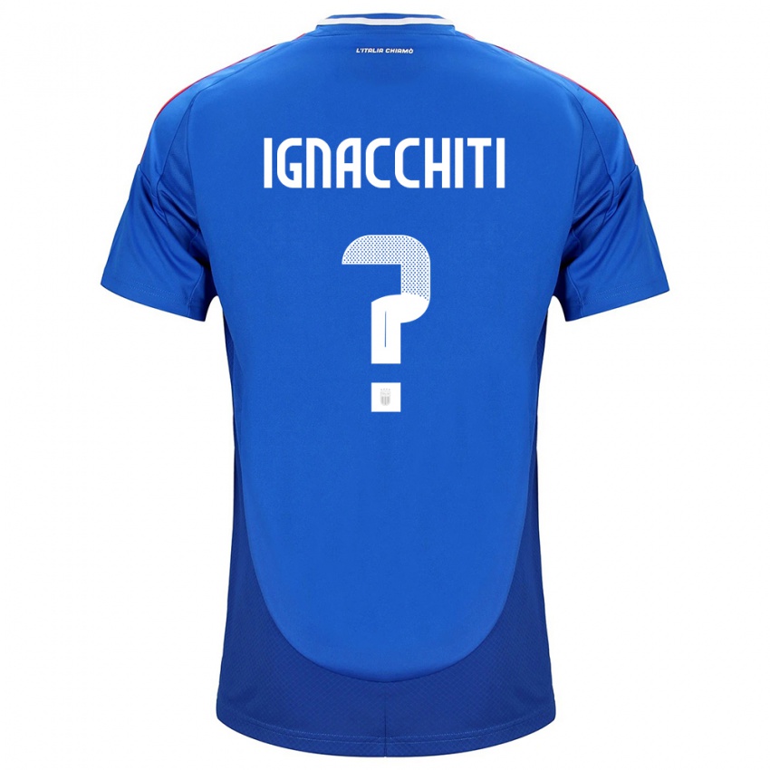 Mujer Camiseta Italia Lorenzo Ignacchiti #0 Azul 1ª Equipación 24-26 La Camisa México