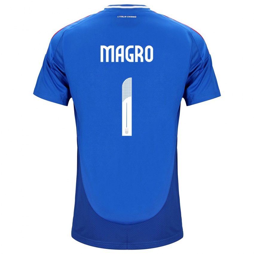 Mujer Camiseta Italia Federico Magro #1 Azul 1ª Equipación 24-26 La Camisa México