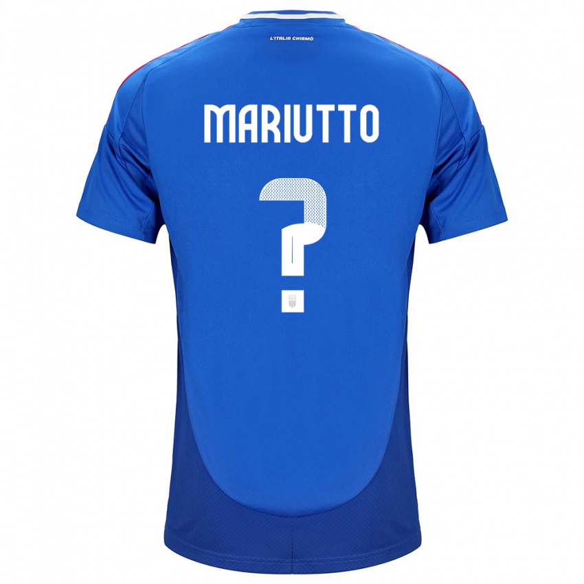 Mujer Camiseta Italia Francesco Mariutto #0 Azul 1ª Equipación 24-26 La Camisa México