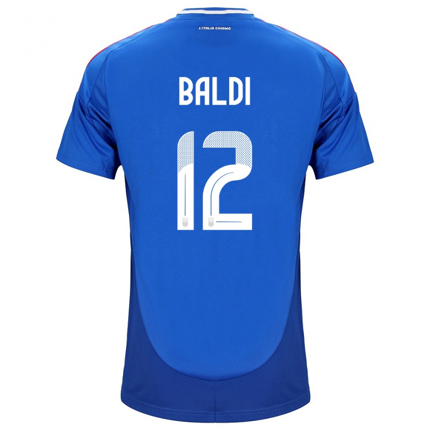 Mujer Camiseta Italia Rachele Baldi #12 Azul 1ª Equipación 24-26 La Camisa México