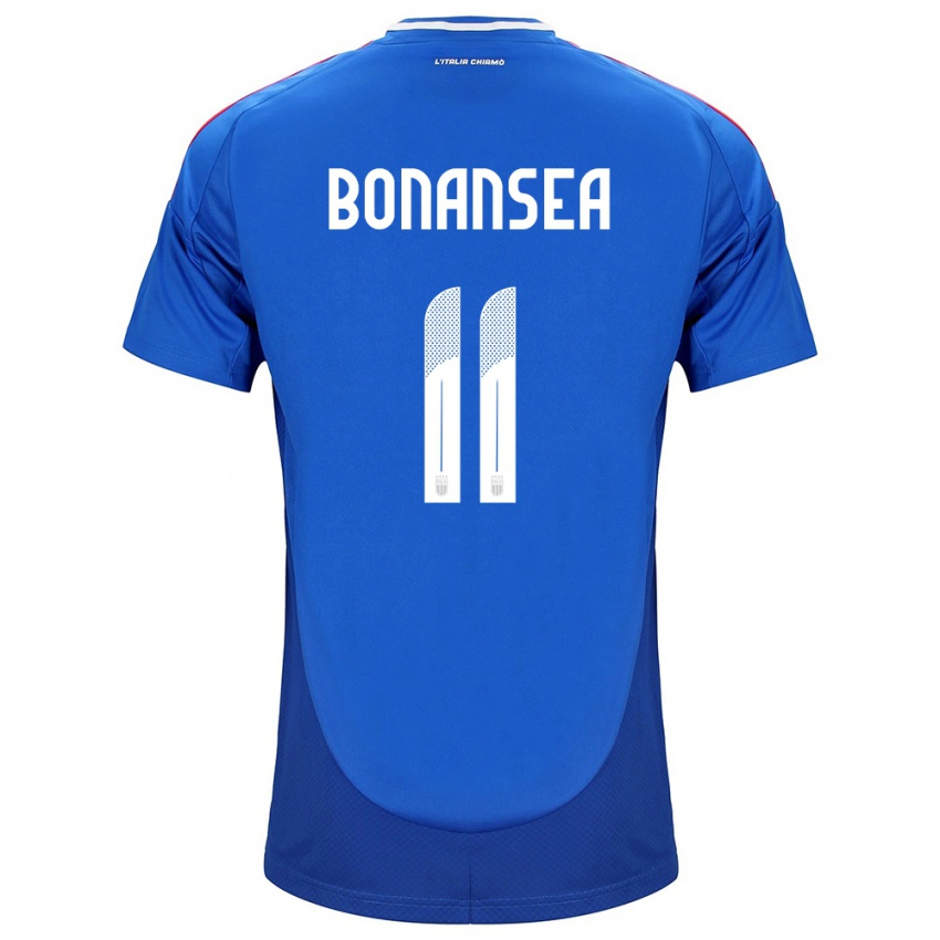 Mujer Camiseta Italia Barbara Bonansea #11 Azul 1ª Equipación 24-26 La Camisa México