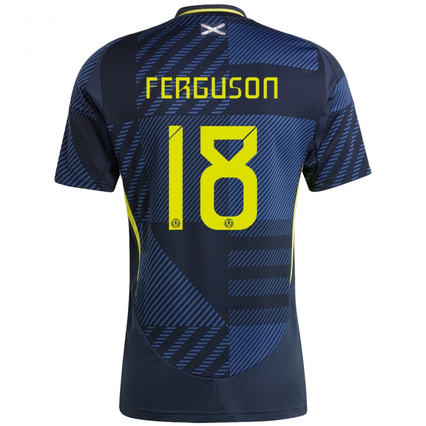 Mujer Camiseta Escocia Lewis Ferguson #18 Azul Oscuro 1ª Equipación 24-26 La Camisa México