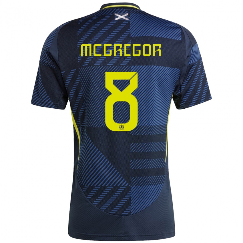 Mujer Camiseta Escocia Callum Mcgregor #8 Azul Oscuro 1ª Equipación 24-26 La Camisa México