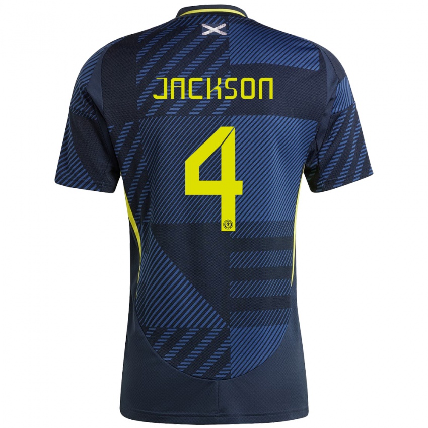 Mujer Camiseta Escocia Louis Jackson #4 Azul Oscuro 1ª Equipación 24-26 La Camisa México