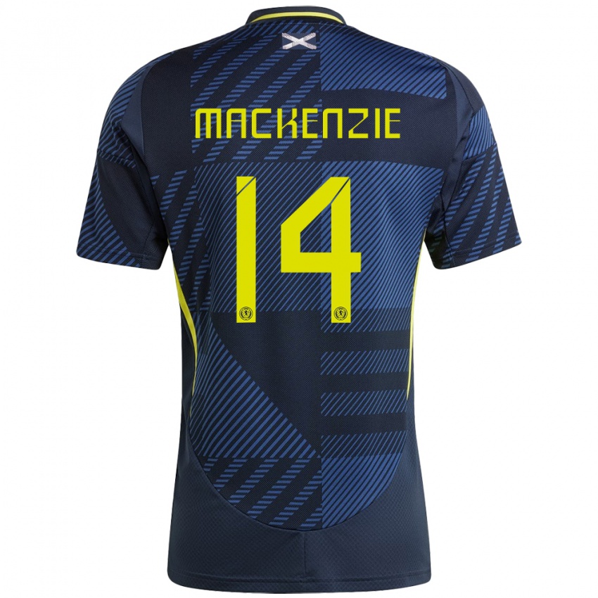 Mujer Camiseta Escocia Magnus Mackenzie #14 Azul Oscuro 1ª Equipación 24-26 La Camisa México