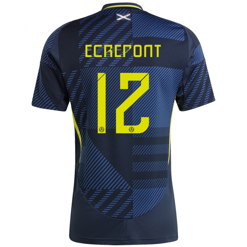 Mujer Camiseta Escocia Oliver Ecrepont #12 Azul Oscuro 1ª Equipación 24-26 La Camisa México