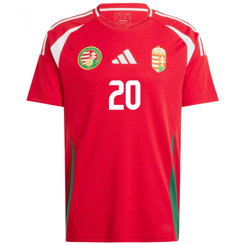 Mujer Camiseta Hungría Kinga Sikler #20 Rojo 1ª Equipación 24-26 La Camisa México