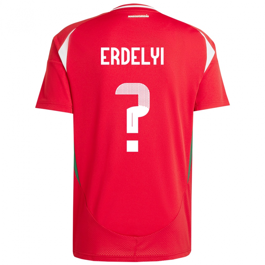 Mujer Camiseta Hungría Benedek Erdélyi #0 Rojo 1ª Equipación 24-26 La Camisa México