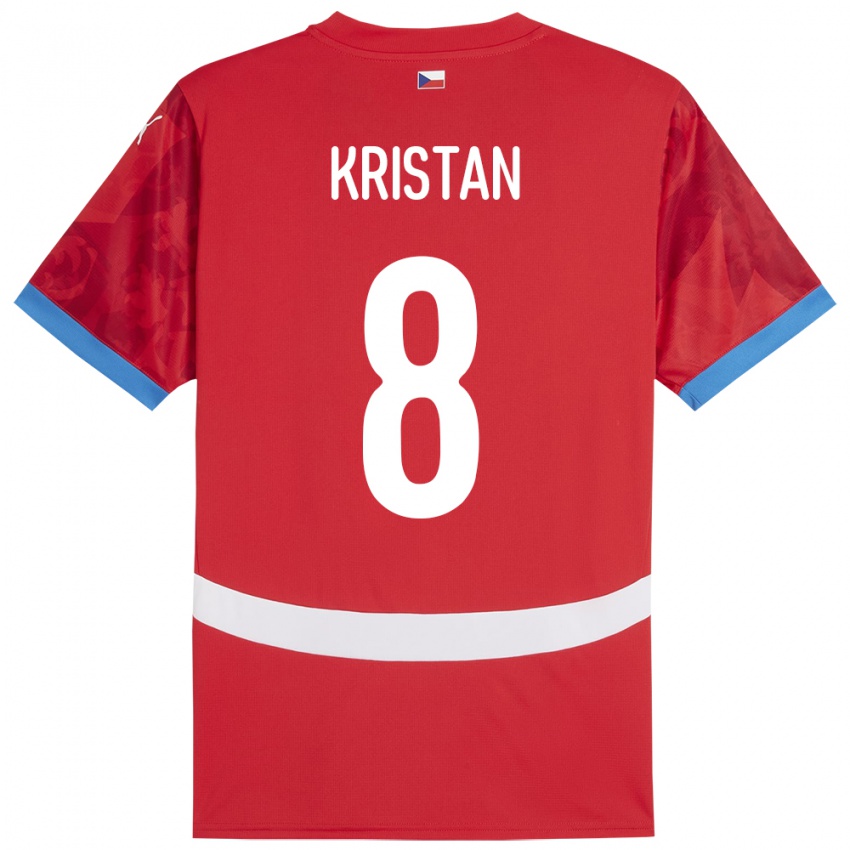 Mujer Camiseta Chequia Jakub Kristan #8 Rojo 1ª Equipación 24-26 La Camisa México