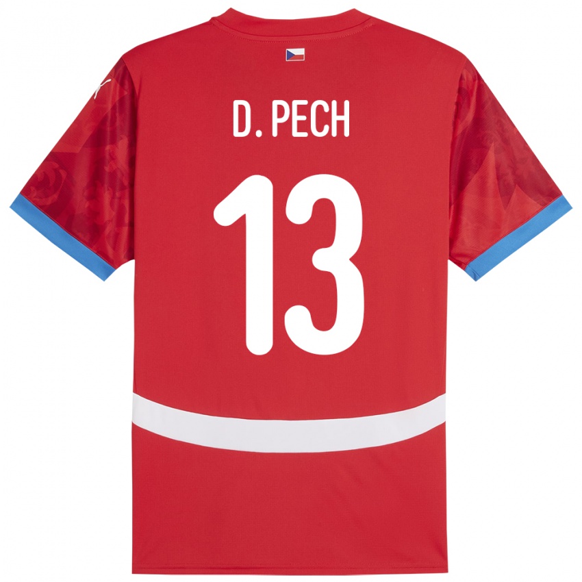 Mujer Camiseta Chequia Dominik Pech #13 Rojo 1ª Equipación 24-26 La Camisa México