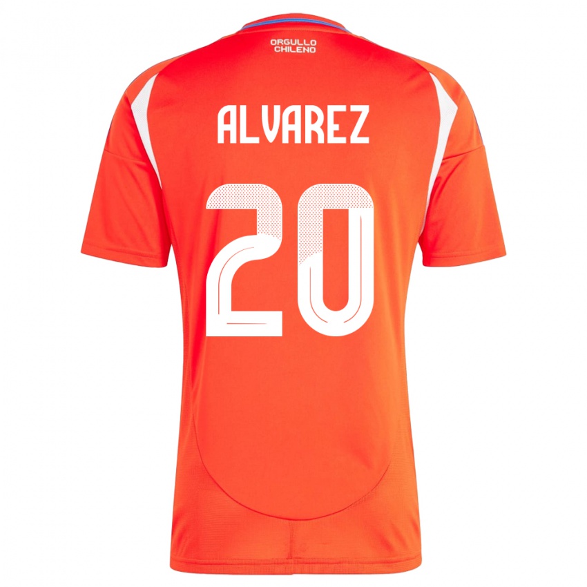 Mujer Camiseta Chile Anaís Álvarez #20 Rojo 1ª Equipación 24-26 La Camisa México