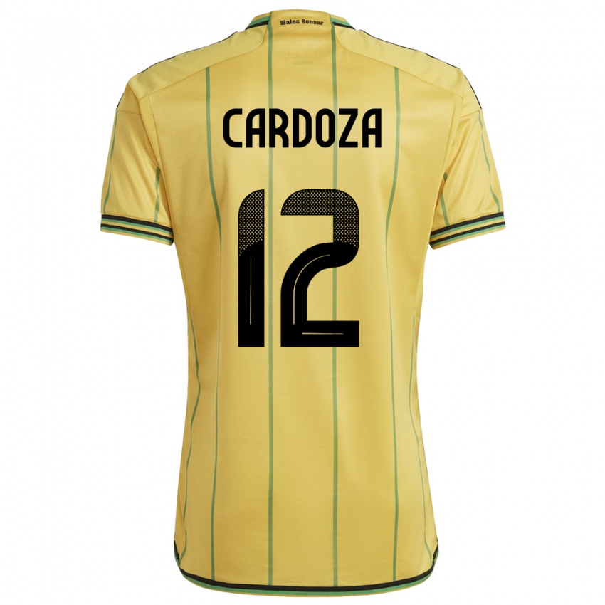 Mujer Camiseta Jamaica Naya Cardoza #12 Amarillo 1ª Equipación 24-26 La Camisa México