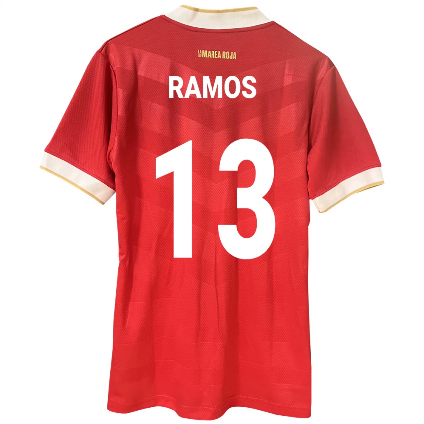 Mujer Camiseta Panamá Jiovany Ramos #13 Rojo 1ª Equipación 24-26 La Camisa México
