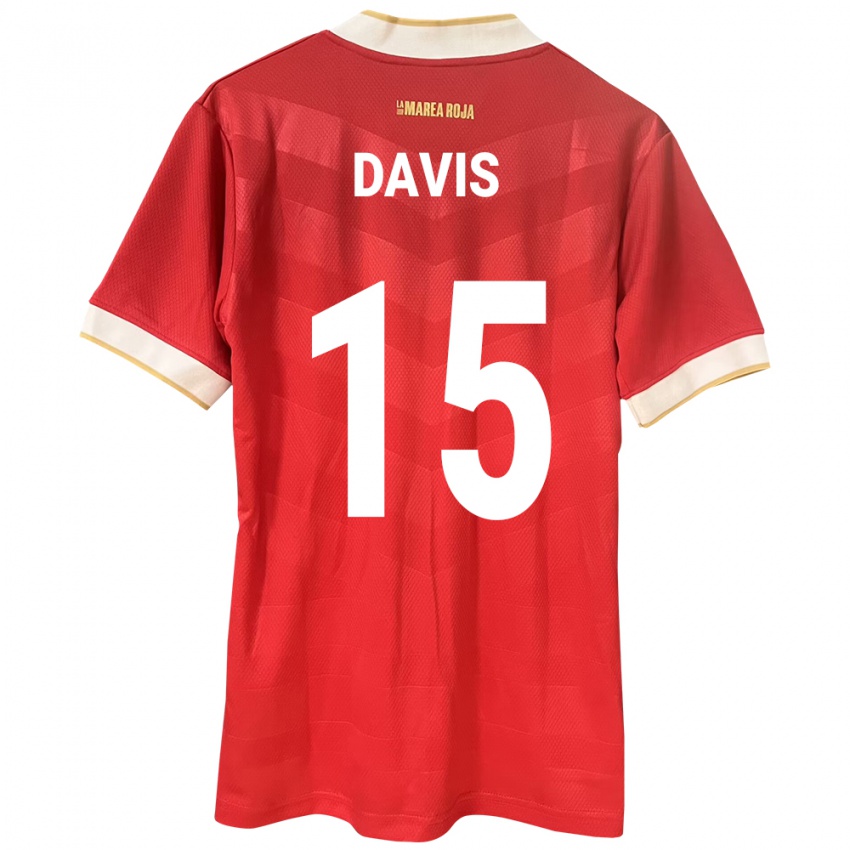 Mujer Camiseta Panamá Éric Davis #15 Rojo 1ª Equipación 24-26 La Camisa México
