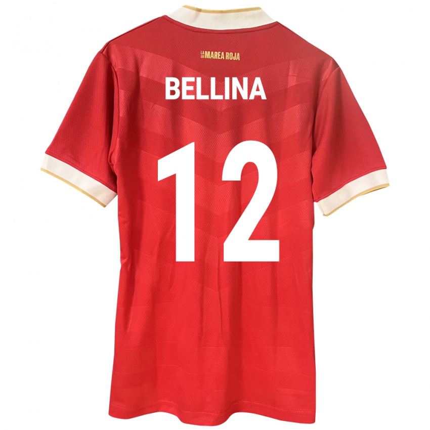 Mujer Camiseta Panamá Lucca Bellina #12 Rojo 1ª Equipación 24-26 La Camisa México