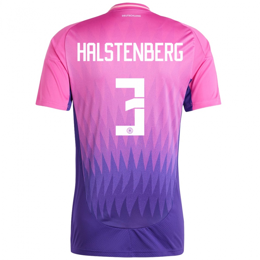 Mujer Camiseta Alemania Marcel Halstenberg #3 Rosado Morado 2ª Equipación 24-26 La Camisa México