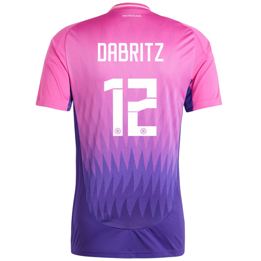 Mujer Camiseta Alemania Sara Dabritz #12 Rosado Morado 2ª Equipación 24-26 La Camisa México