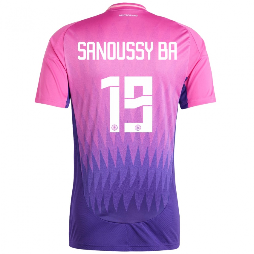 Mujer Camiseta Alemania Sanoussy Ba #19 Rosado Morado 2ª Equipación 24-26 La Camisa México