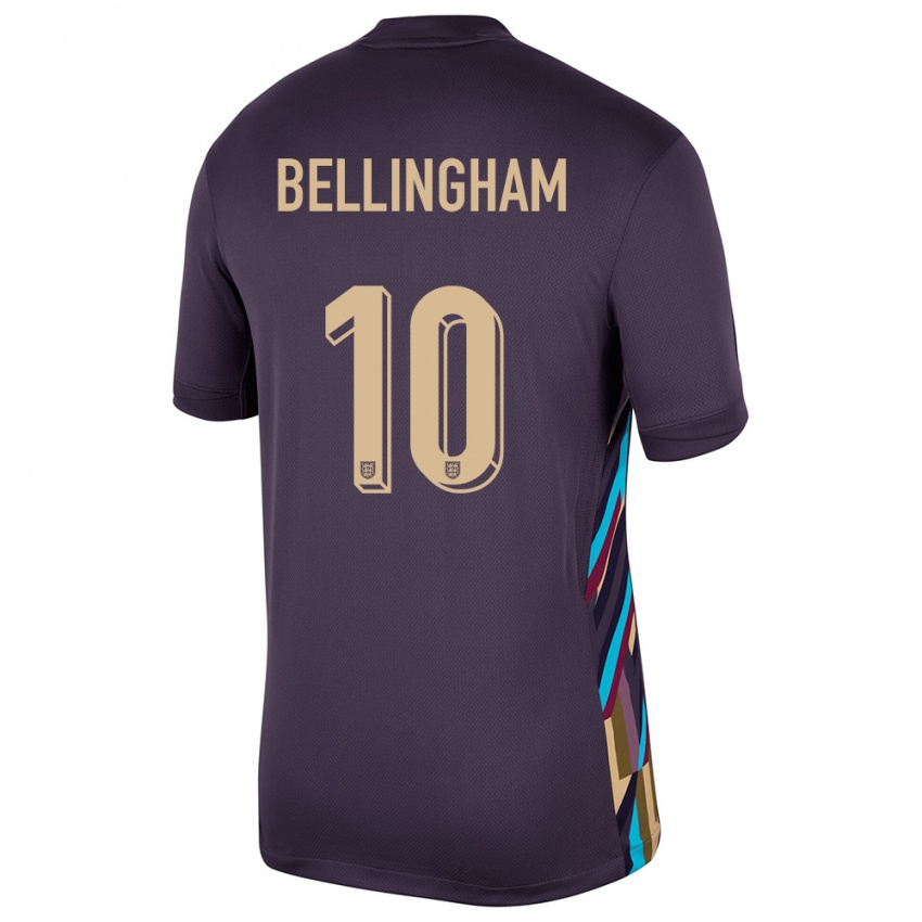 Mujer Camiseta Inglaterra Jude Bellingham #10 Pasa Oscura 2ª Equipación 24-26 La Camisa México