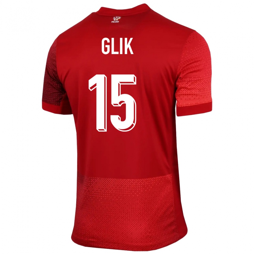 Mujer Camiseta Polonia Kamil Glik #15 Rojo 2ª Equipación 24-26 La Camisa México