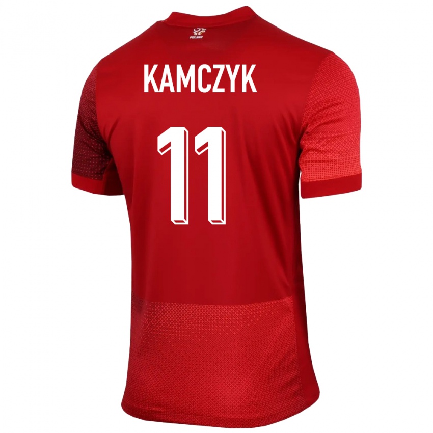 Mujer Camiseta Polonia Ewelina Kamczyk #11 Rojo 2ª Equipación 24-26 La Camisa México