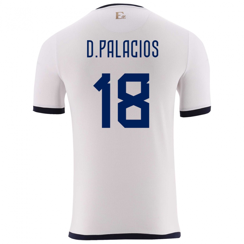 Mujer Camiseta Ecuador Diego Palacios #18 Blanco 2ª Equipación 24-26 La Camisa México