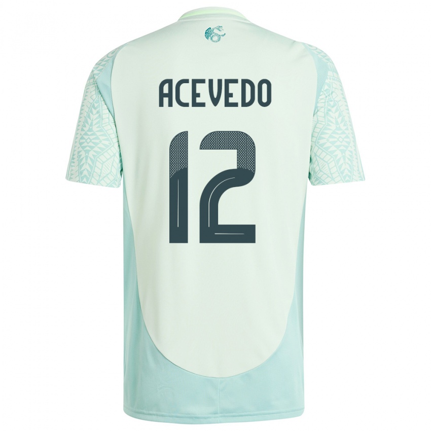 Mujer Camiseta México Carlos Acevedo #12 Lino Verde 2ª Equipación 24-26 La Camisa México