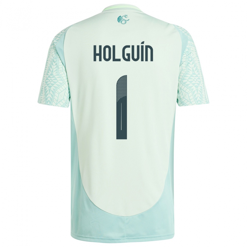 Mujer Camiseta México Hector Holguin #1 Lino Verde 2ª Equipación 24-26 La Camisa México