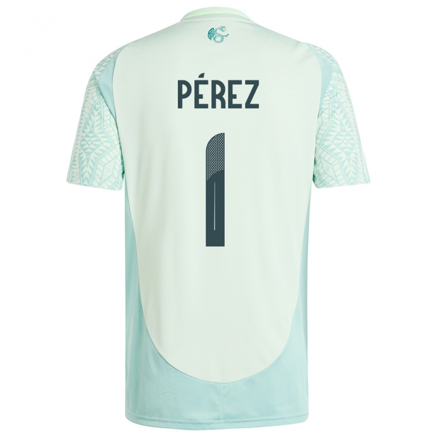 Mujer Camiseta México Emiliano Perez #1 Lino Verde 2ª Equipación 24-26 La Camisa México