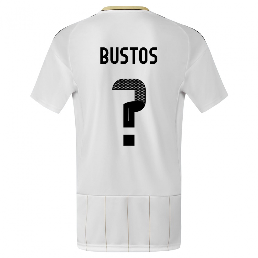 Mujer Camiseta Costa Rica Roy Bustos #0 Blanco 2ª Equipación 24-26 La Camisa México