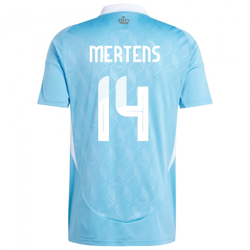 Mujer Camiseta Bélgica Dries Mertens #14 Azul 2ª Equipación 24-26 La Camisa México