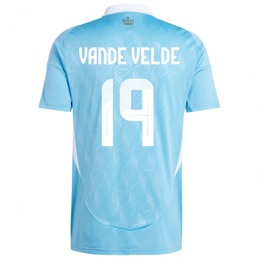 Mujer Camiseta Bélgica Chloe Vande Velde #19 Azul 2ª Equipación 24-26 La Camisa México