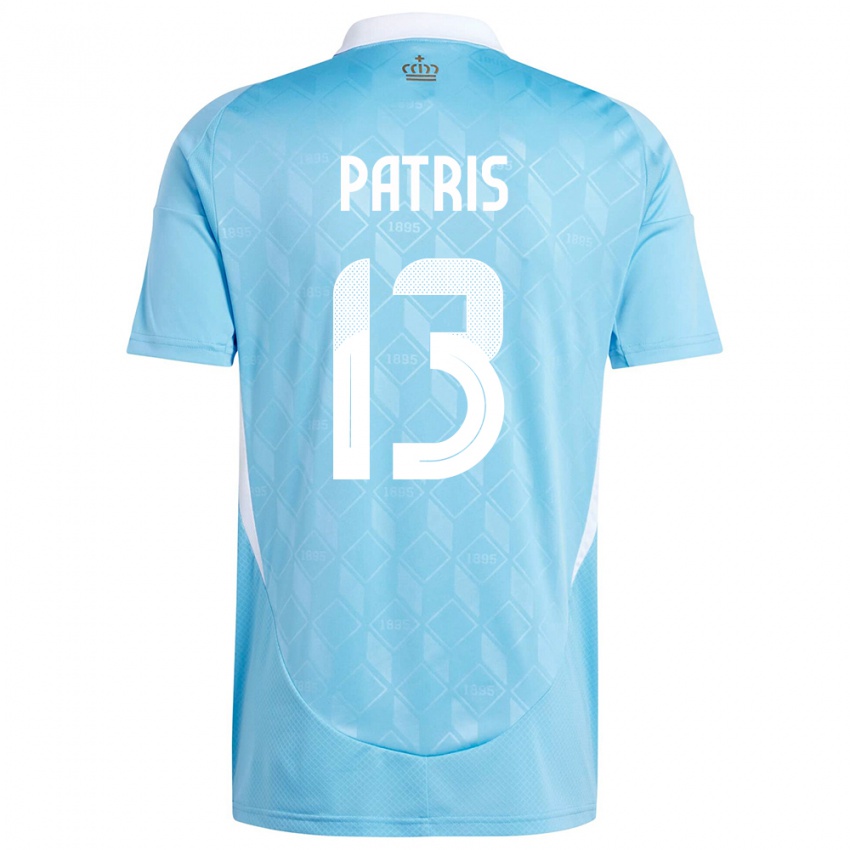 Mujer Camiseta Bélgica Louis Patris #13 Azul 2ª Equipación 24-26 La Camisa México