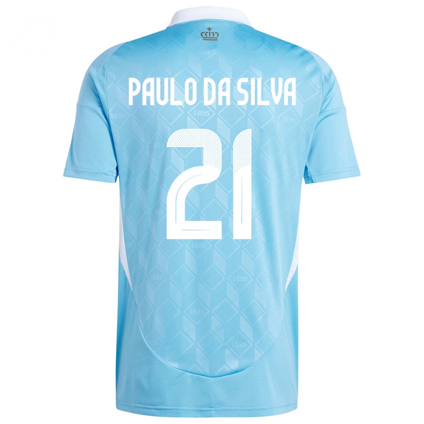 Mujer Camiseta Bélgica Thiago Paulo Da Silva #21 Azul 2ª Equipación 24-26 La Camisa México