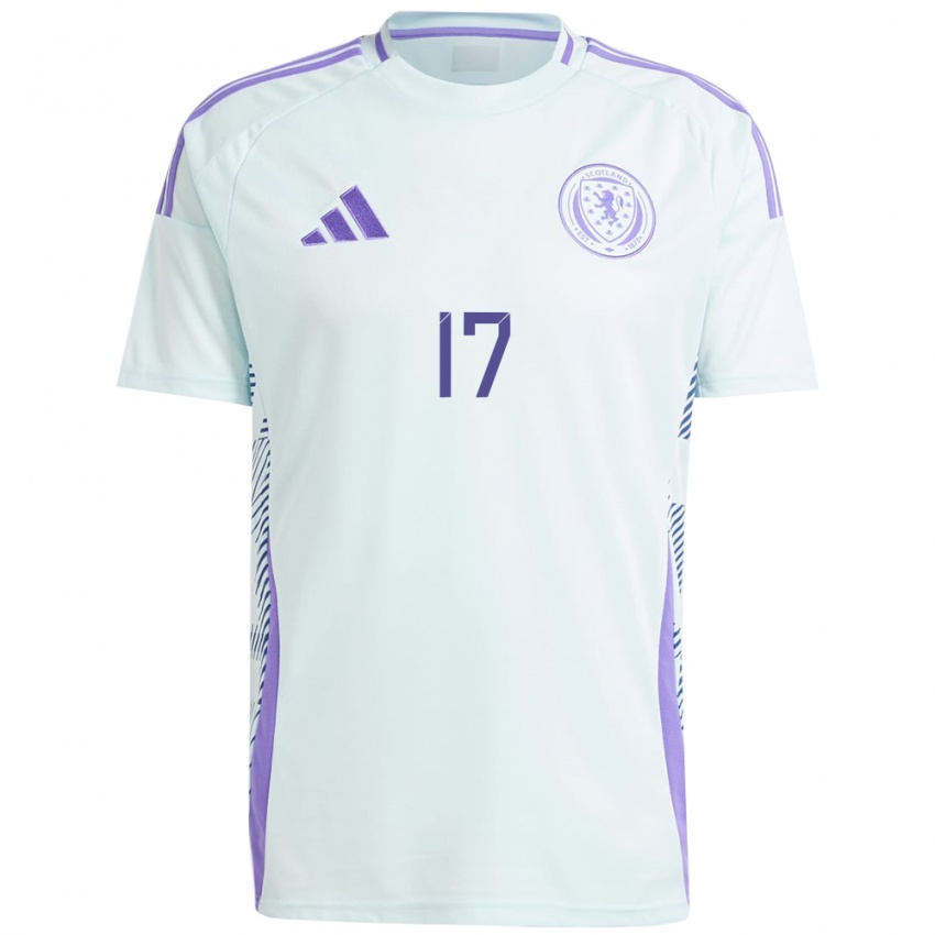 Mujer Camiseta Escocia Stuart Armstrong #17 Azul Menta Claro 2ª Equipación 24-26 La Camisa México