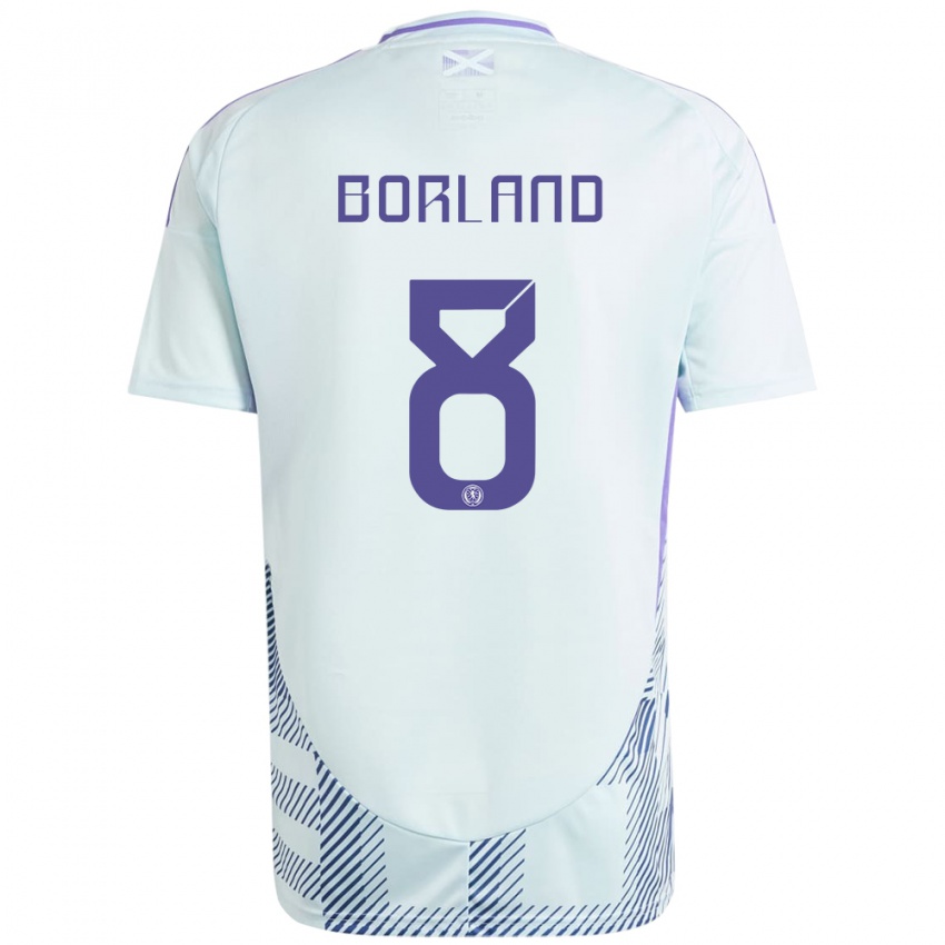 Mujer Camiseta Escocia Aidan Borland #8 Azul Menta Claro 2ª Equipación 24-26 La Camisa México