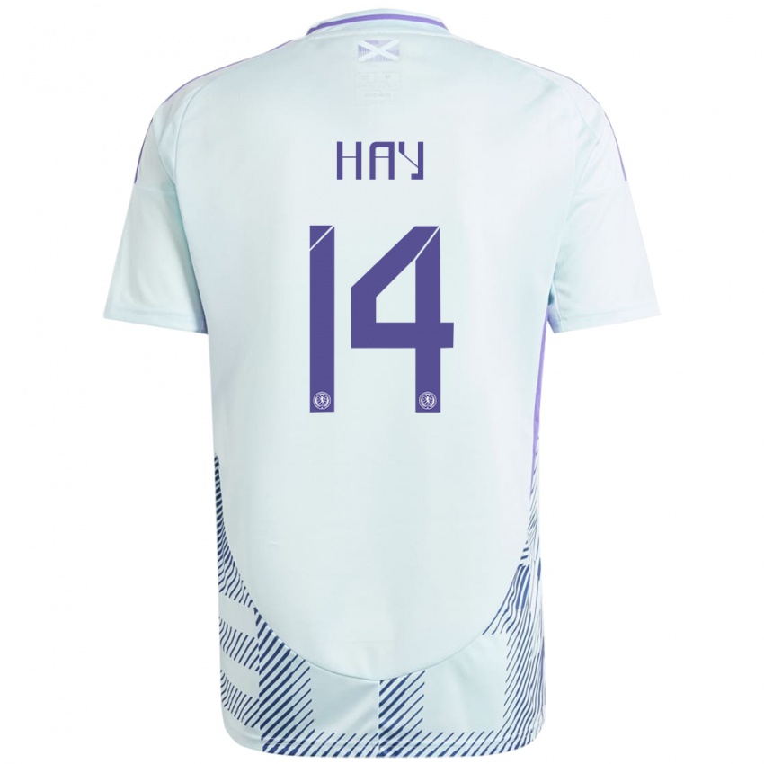 Mujer Camiseta Escocia Brogan Hay #14 Azul Menta Claro 2ª Equipación 24-26 La Camisa México