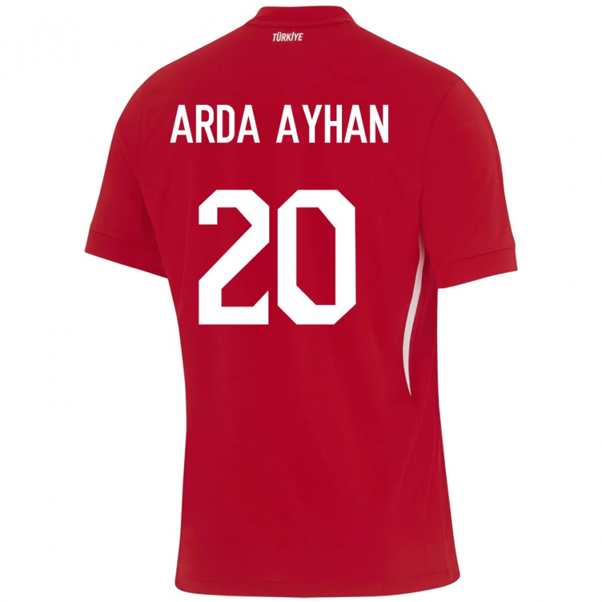 Mujer Camiseta Turquía Murat Arda Ayhan #20 Rojo 2ª Equipación 24-26 La Camisa México
