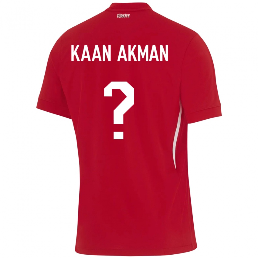 Mujer Camiseta Turquía Ege Kaan Akman #0 Rojo 2ª Equipación 24-26 La Camisa México