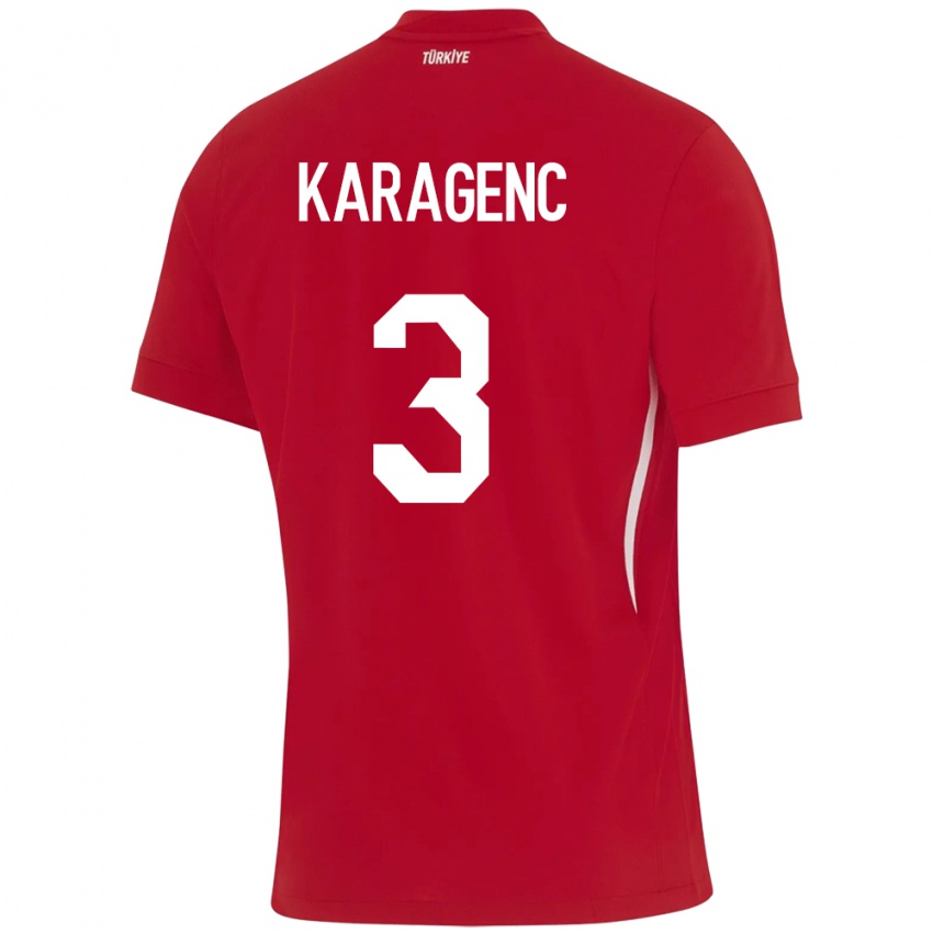 Mujer Camiseta Turquía Didem Karagenç #3 Rojo 2ª Equipación 24-26 La Camisa México